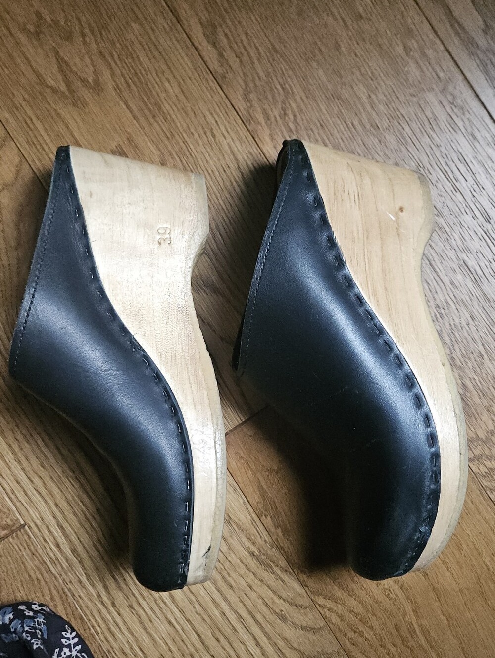 No.6 School Clogs on Wedge Black Leather | EU 39 - Picture 6 of 10